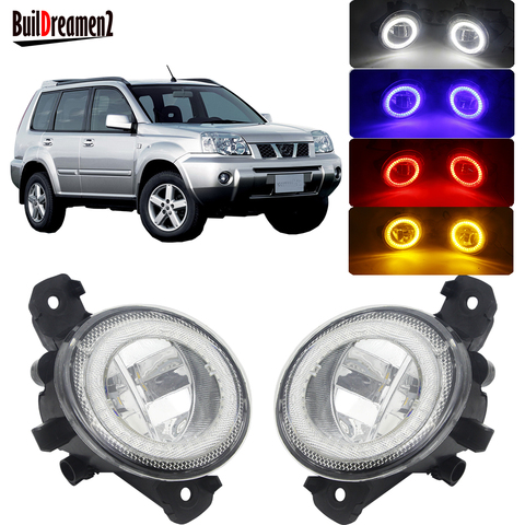 Angel Eye Fog Light For Nissan X-Trail T30 2001-2006 Car Front Bumper LED Fog Lamp Daytime Running Light DRL 4000LM 12V ► Photo 1/6