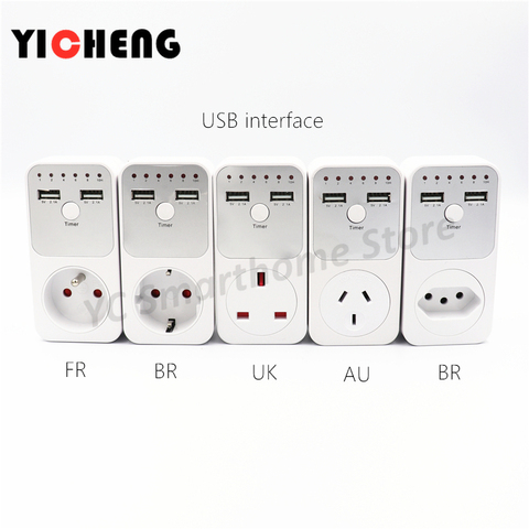 EU USA UK Countdown Timer Socket Timer Switch  Controller Digital Mini Clock Digital Clock USB Interface Control  Off ► Photo 1/6