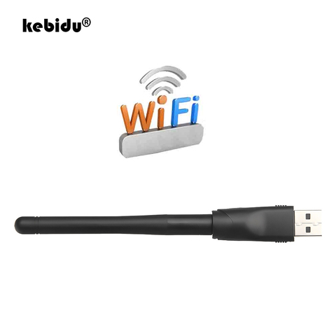 kebidu MT-7601 150M USB 2.0 WiFi Wireless Network Card 802.11 b/g/n LAN Adapter Mini Wi Fi Dongle for Laptop PC with Antenna ► Photo 1/6