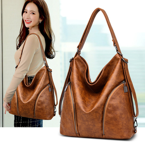 Women Leather Bag Woman Tote Bag Designer Shoulder Bags Genuine Leather Top-handle Handbag lady's Sac A Main Bolsos Mujer 2022 ► Photo 1/6