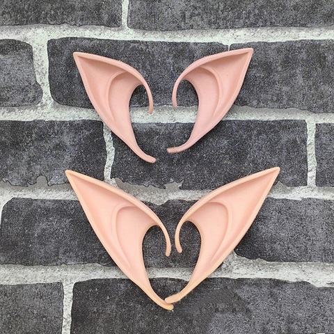 1Pair Cosplay Latex Fairy Angel Elf Ears Halloween Masquerade Party Costumes Halloween Party Decoration Supplies Photo Props ► Photo 1/6