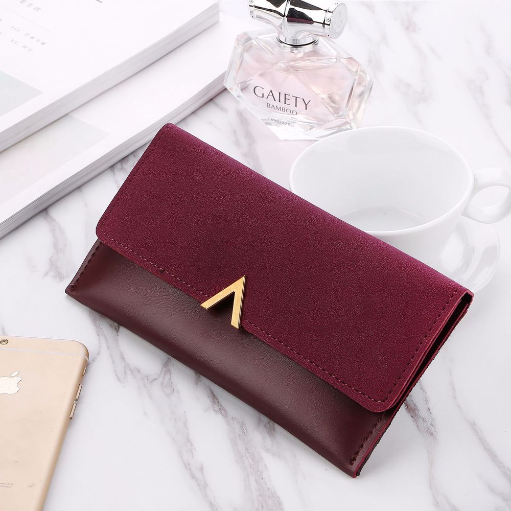 Womens Wallets Purses Plaid PU Leather Long Wallet Hasp Phone Bag Money  Coin Pocket Card Holder Female Wallet Purse