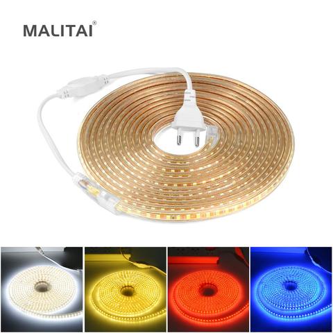 5M 10M 15M 20M 25M 30M LED Strip 220V AC Waterproof 120LEDs/M 2835 SMD Garden Outdoor lights Holiday Christmas Deccoration lamp ► Photo 1/6