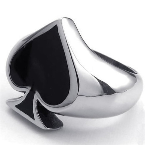 Simple Men/Women Ring Fashion Punk Polished Stainless Steel Poker Couple Rings Lovers Gifts ► Photo 1/4