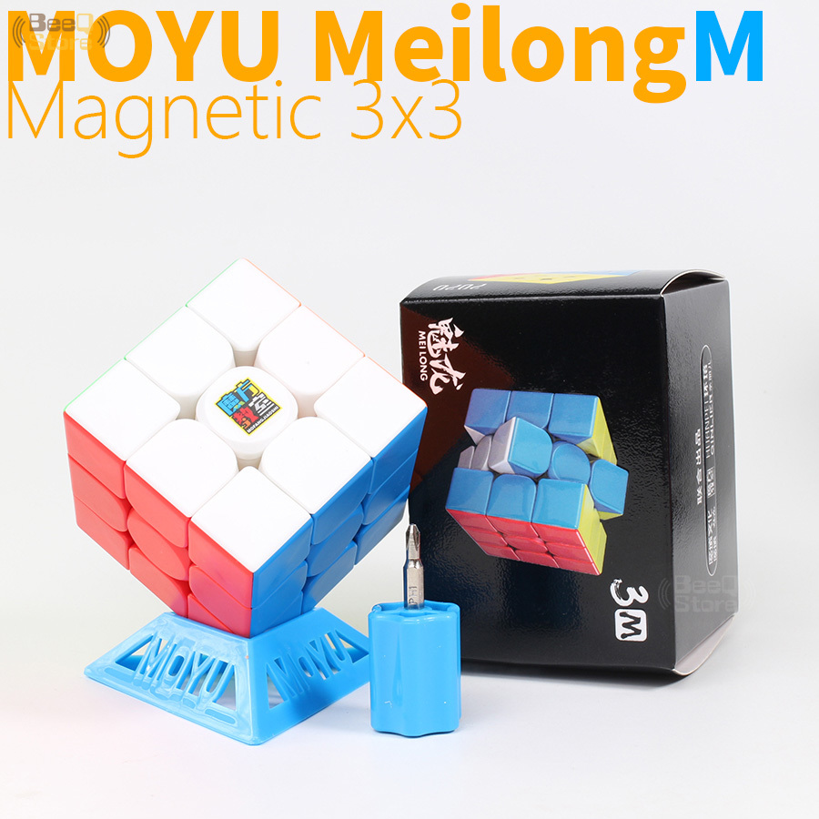 MoYu Meilong 3x3x3 3M Magnetic Speed Stickerless Magic Cube Puzzle Kids Gift Toy 
