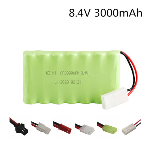 8.4v 3000mAh NiMH Rechargeable Battery For Rc  Car Tanks Trains Robot Boat Gun Toys Ni-MH AA 2400mah 8.4v Rechargeable Battery ► Photo 1/2