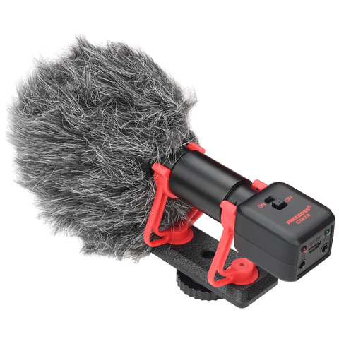 Freeboss CM28 Portable 3.5mm Plug Fur Windshield Vlog Interview Mobile Smartphone Tablet DSLR Vlog Interview Camera Microphone ► Photo 1/6