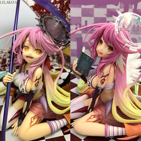 Hot Anime NO GAME NO LIFE Shiro Sexy Girl Jibril reading Ver. 1/7 Scale PVC Action Figure Angel Wings Model Toys 15CM collection ► Photo 1/6