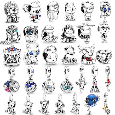 2Pcs/Lot 45 Styles Koala Lion Fox Beads Pendant Charms Fit Original DIY Bracelets Necklaces for Women Jewelry Special Offer ► Photo 1/6