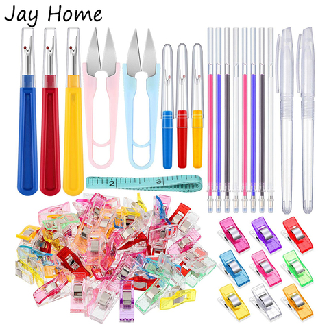 29PCS Hand Sewing Tools Set Quilting Sewing Clips & Seam Rippers & Heat  Erasable Fabric Marking Pen for Embroidery Tailoring - Price history &  Review