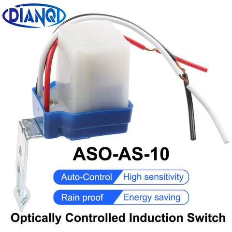 New AS-10 10A Photoswitch Sensor Switch Auto On Off Photocell Street Light Control AC/DC universal 12V 24V 220V ► Photo 1/6