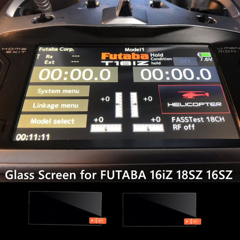 Glass Scren for FUTABA 16iz T16iZ 18SZ 16SZ Radius Glass Tempered Screen Protector Remote RC Transmitter Case Radio Control Part ► Photo 1/6