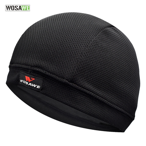 WOSAWE Quick Dry Cycling Cap Breathable gear Bicycle Motorcycle Helmet Sweat Inner Cap Summer Racing Hat Headwear Skull Beanie ► Photo 1/6