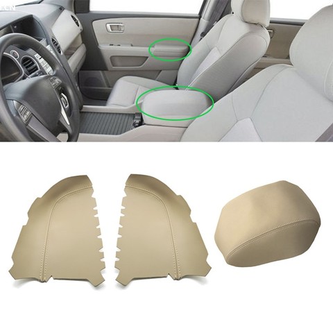 For Honda Pilot 2009 2010 2011 2012 2013 Microfiber Leather Front Door Panel Armrest Arm Rest Covers Trim Protective Parts ► Photo 1/6