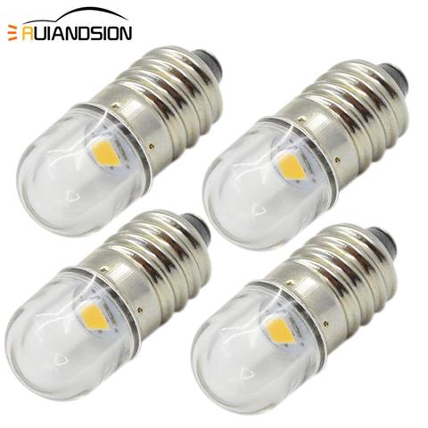 4x E10 3V 6V 12V Warm White Minature 2835 LED MES Upgrade Bulb Lamp Replacement for Torch Flashlight Headlight Motor Bicycle ► Photo 1/6