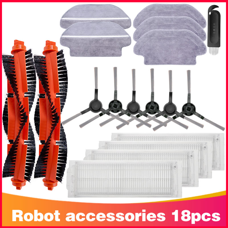 Vacuum Cleaner Kit Mop Cloths Filter Side Roll Brush for NEW STYJ02YM Robot 