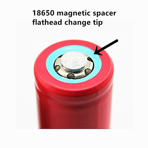 18650 gasket flat tip becomes strong magnet pieces small magnet flashlight battery spacer ► Photo 1/1