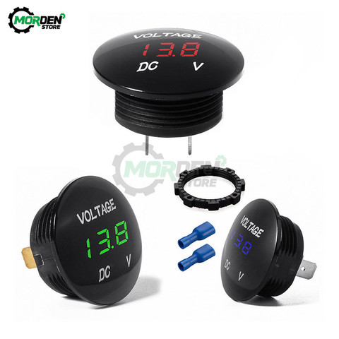 DC 5V-48V Waterproof Mini LED Panel Digital Volt Voltage Meter Display Voltmeter 12V 24V 36V FOR Car Motorcycle ► Photo 1/6