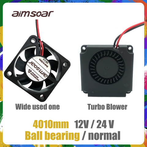 4010 fan 12v 24v ender 3 fan 40mm fan 2 pin oil fan dual ball bearing  cooler cooling fan 3d printer parts 4010 40*40*10mm ► Photo 1/6