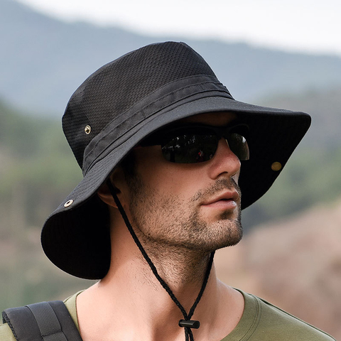 K31 Outdoor Fishing Cap Summer Sun Protection Anti-UV Hat Sunhat For Men Fisherman Hats Breathable Male Bennet Caps Quick-dry ► Photo 1/5
