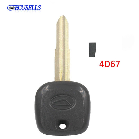 Transponder Key Blank Fob Key Remote Shell for Daihatsu Charade Copen Cuore Feroza Sirion Terios YRV With 4D67 Chip ► Photo 1/4