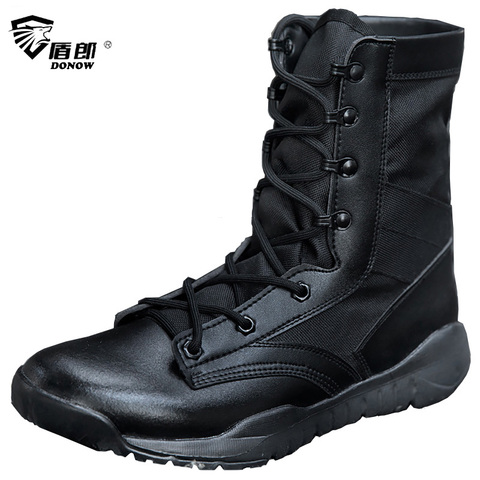 Military Black Boots Men Breathable Spring Summer Shoes Special Force Tactical Combat Lightweight Botas MilitaresChaussure Homme ► Photo 1/6