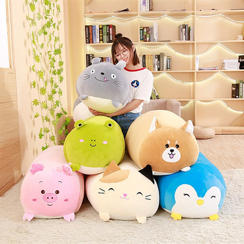 New Soft Animal Cartoon Pillow Cushion Cute Fat Dog/Cat/Totoro/Penguin/Pig/Frog/shiba Plush Toy Stuffed Shiba kids Birthday Gift ► Photo 1/6