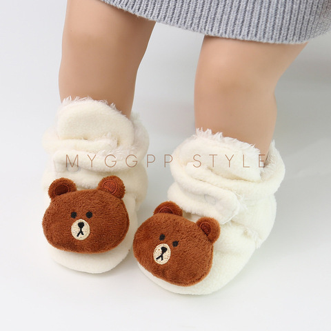Cute Newborn Baby Boy Girls Socks Unisex Infant Cute Bear Crib Warm Shoes Socks. 