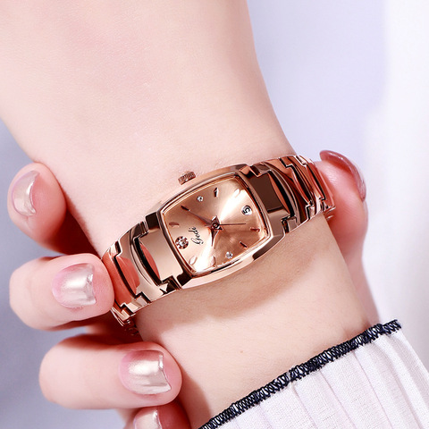 Unique Women Rose Gold Watch Small Classic Simple Minimalism Casual Lady Watch Fashion Casual Dress Watch for Female ► Photo 1/6