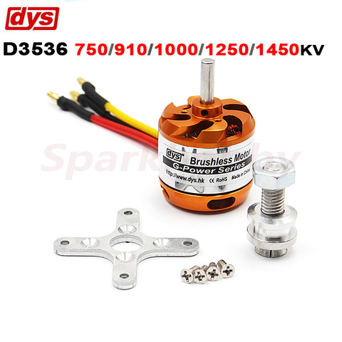 DYS D3536 3536 750KV 910KV 1000KV 1250KV 1450KV 2-4S Lipo Brushless FPV Motor 5.0mm Shaft 102g 35x36mm Multicopters RC Plane ► Photo 1/6