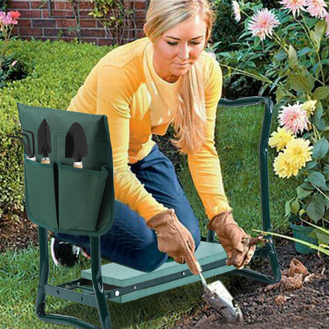 Buy Online Honhill Folding Garden Kneeler And Seat 2in1 Garden Bench With Eva Aid Knee Pads And Storage Bag Handles Steel Garden Stool Alitools