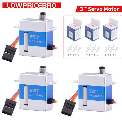 3pcs KST DS315MG 8.4V 4kg Metal Gear Mini Digital Servo Motor for Drone UAV Helicopter Airplane RC Models ► Photo 1/6