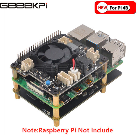GeeekPi Raspberry Pi X862 m.2 NGFF 2260/2242/2230 SATA SSD Expansion Board with USB 3.1 Jumper for Raspberry Pi 4B (Model B) ► Photo 1/6