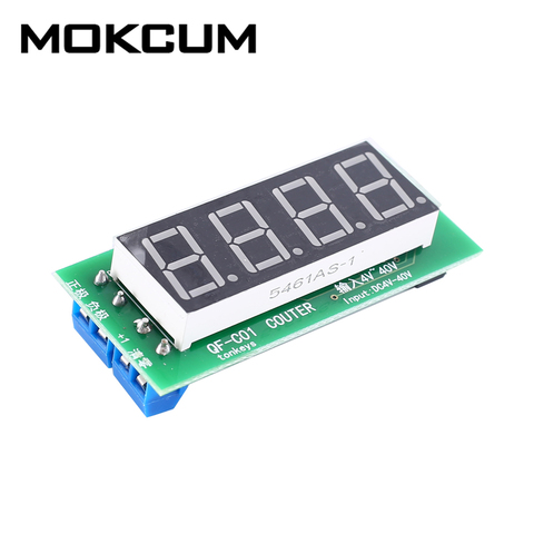 DC 5V 12V 36V Trigger Counter Module Accumulator 4-Bit Red 0.56in Digital Tube Display ► Photo 1/6