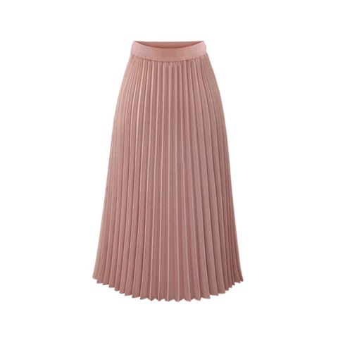 White Pleated Skirts Womens 2022 Plus Size Atumn Elegant Chiffon Femme High Waist Pink Casual Ladies Midi Skirt harajuku Saia ► Photo 1/6