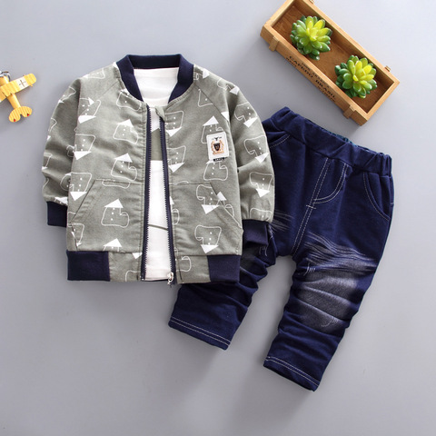 BibiCola Infant Clothing Sets Autumn Toddler Jogging Suit Coat T-shirt Pants Tracksuit For Bebe Infant Outfits Clothing 2022 new ► Photo 1/6