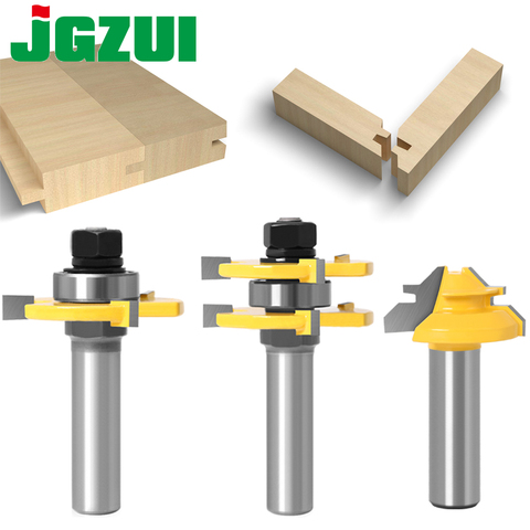 3 pc 12mm 1/2 Shank high quality Tongue & Groove Joint Assembly Router Bit 1Pc 45 Degree Lock Miter Route Set Stock Wood Cutting ► Photo 1/6