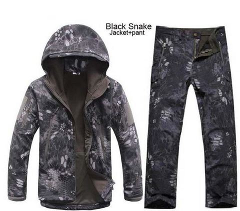 Camouflage Hunting Clothing Shark Skin Soft Shell Lurker Tad V 4.0 Outdoor Tactical Military Fleece Jacket + Uniform Pants Suits ► Photo 1/6