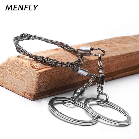 MENFLY Outdoor Camping Survival Saws Household Manual Small Logging Tools Jig Saw 360 Degree Rotation Bole Hand Wire Saw Chain ► Photo 1/6