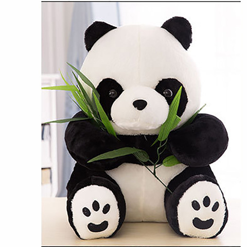 Cute Panda with Bamboo Plush Toys Creative Dolls & Stuffed Toys Plush Small Size Animal Toys ► Photo 1/5