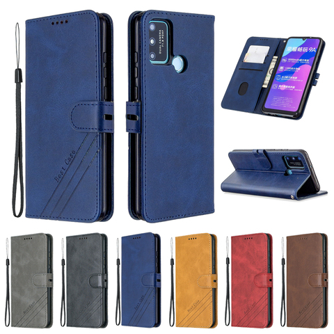Huawei Honor 9A Case Leather Flip Case on For Coque Huawei Honor 9A 9 A MOA-LX9N Phone Case Fundas Magnetic Wallet Cover Etui ► Photo 1/6