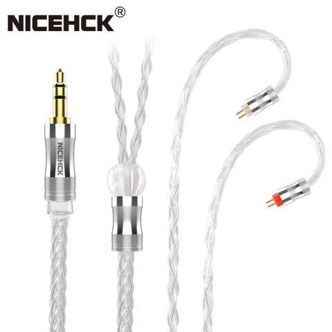 NICEHCK LitzPS-Pro 8 Core 4N Litz Pure Silver Cable 3.5mm/2.5mm/4.4mm MMCX/NX7/QDC/0.78 2Pin for VX MK3 ST-10s KXXS LZ A6 Mini ► Photo 1/6