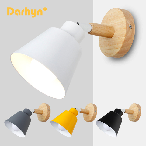 DARHYN Nordic Modern Minimalist Wall Lamp Bedside Table Bedroom Wall Lamps Interior Decoration  LED Sconce Lamp E27 110V /  220V ► Photo 1/6