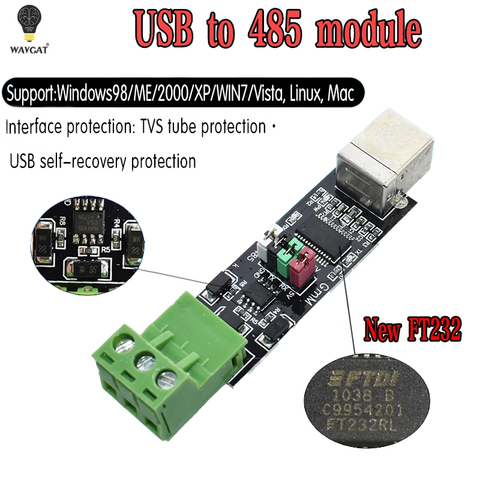 FT232 USB 2.0 to TTL RS485 Serial Converter Adapter FTDI Module FT232RL SN75176 double function double for protection Top Sale ► Photo 1/6