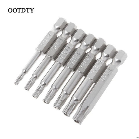 7Pcs Star Drill Bits Screwdriver Magnetic 1/4