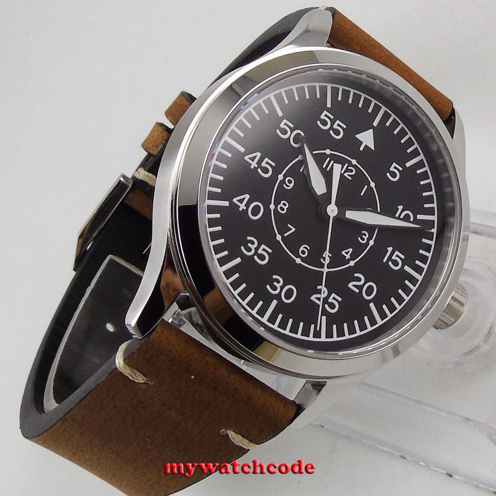 Wholesale 42mm Corgeut Black Sterile Dial Supper Luminous Marks