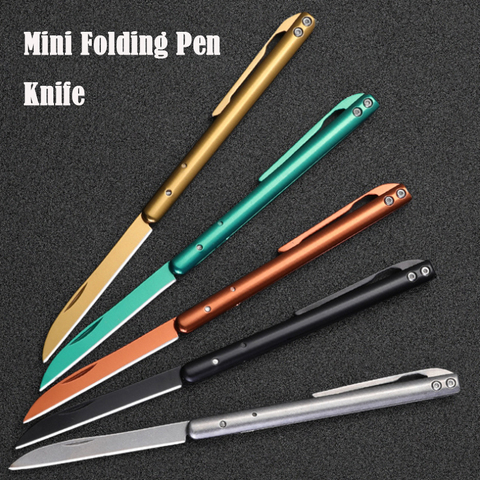Stainless Steel Folding Knives G10 Multi-function Pen Pocket Fruit Knife High Hardness Military Survival Hunting Knife ► Photo 1/6