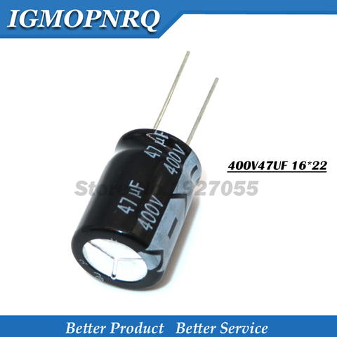 5PCS 400V47UF 16*22mm 47UF 400V 16*22 Aluminum electrolytic capacitor new ► Photo 1/1