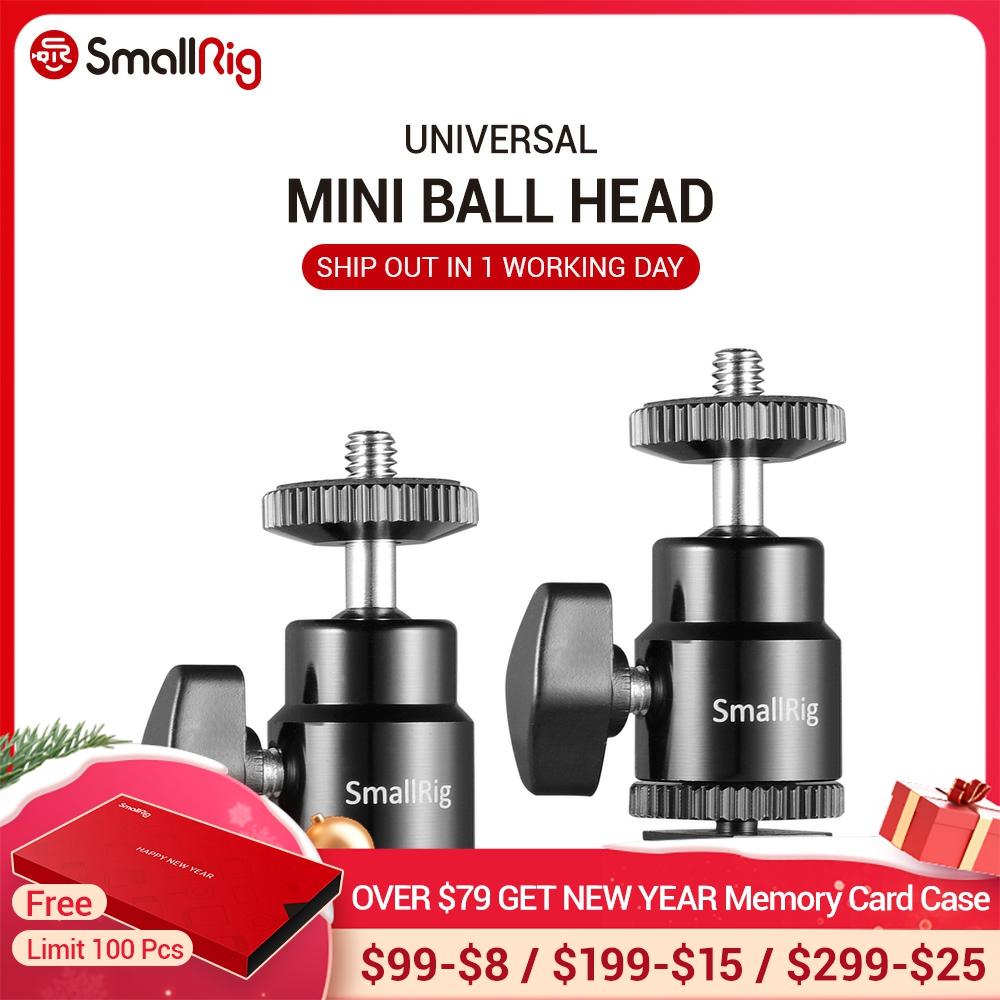 SmallRig Video Metal Mini Ball Head Cold/Hot Shoe Mount w/ 1/4
