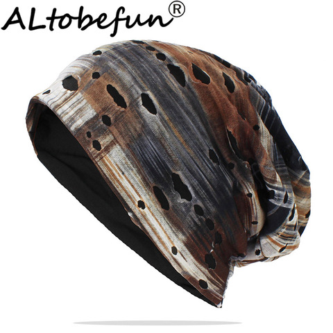 ALTOBEFUN Brand Autumn Hats For Women Adult Men Unisex Thin Hat Skullies And Beanies Winter Teenager Hip Hop Cap AHT157 ► Photo 1/6